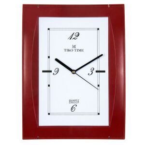 Tiko Time falióra, quartz, bordó színű tok, fehér számlap, sweep 130738925 - Tiko Time