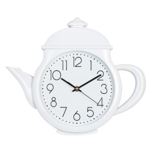 Tiko Time falióra, quartz, teáskanna forma, fehér színű tok, fehér számlap, sweep (halk járású) 130738975 - Tiko Time