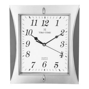 Tiko Time falióra, quartz, szürke + ezüst színű tok, fehér számlap, sweep 130739005 - Tiko Time