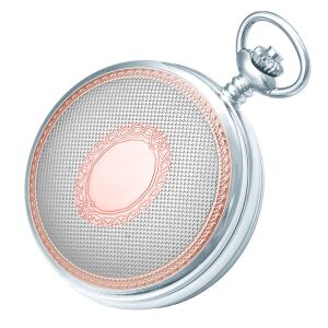 Astron férfi zsebóra, mechanikus, bicolor (ezüst + rózsaarany) színű tok, római számos fehér számlap 130739277 - Astron