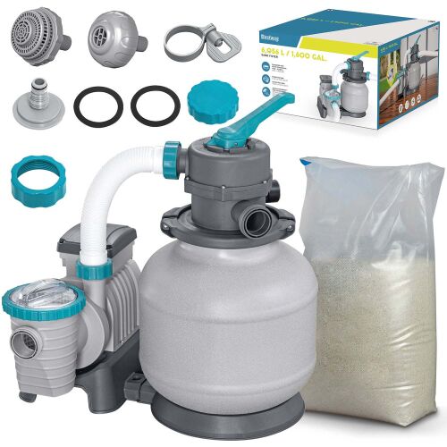 Homokszivattyú 6056 l/h bestway 58497 +homok 25kg 130741078