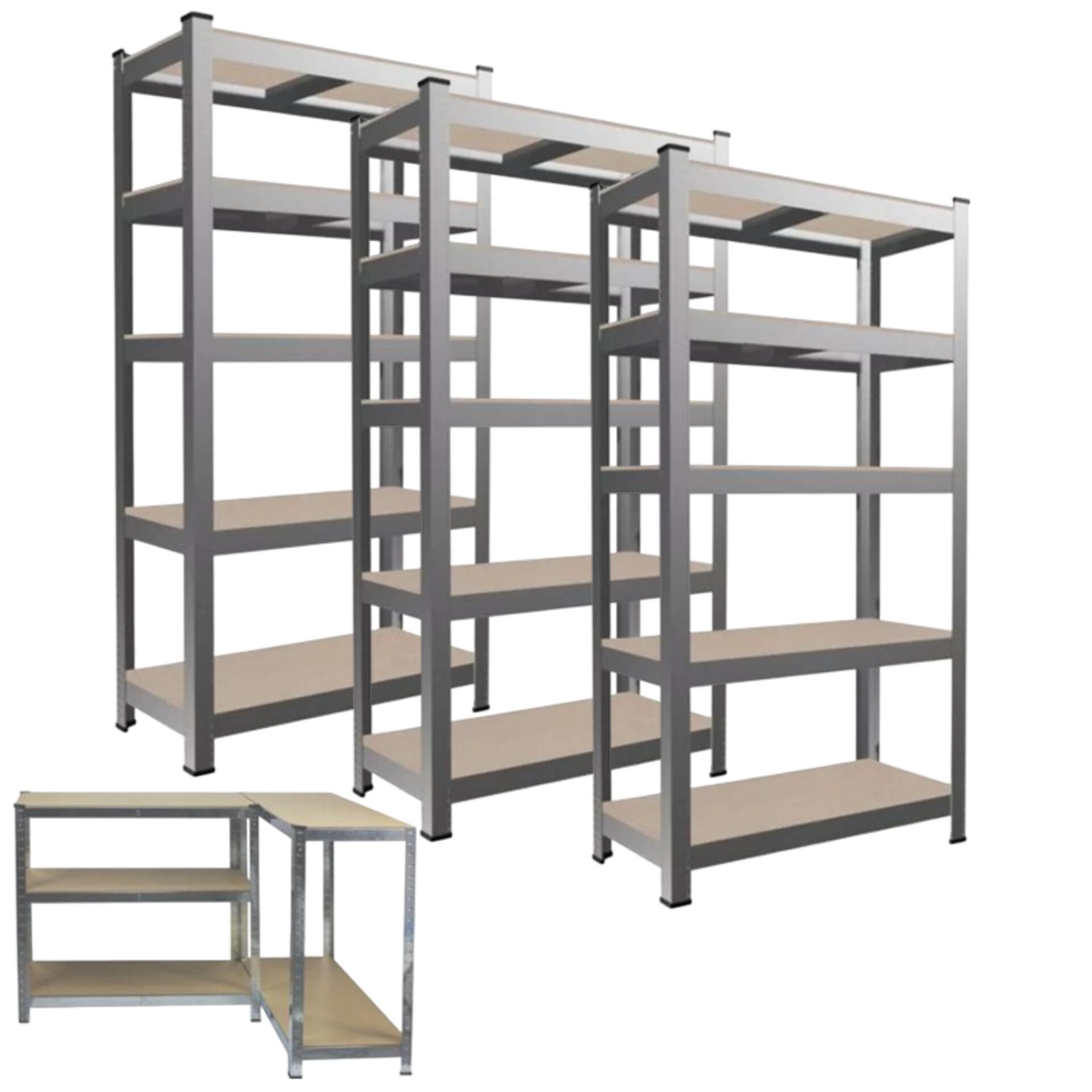 GardenLine GWI7378 3db fém Salgó polcrendszer MDF lapokkal, 150x7...