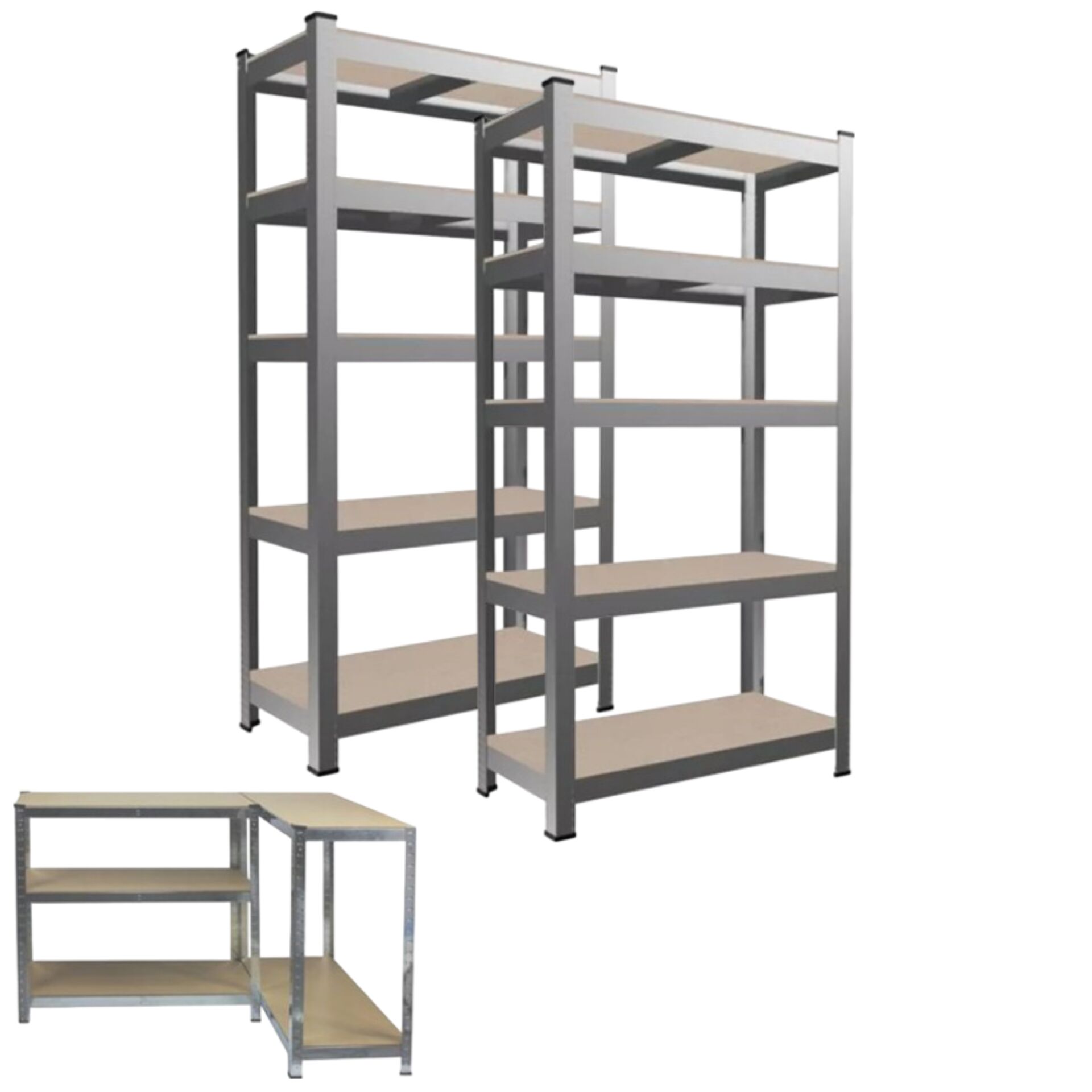 GardenLine GWI7378 2db fém Salgó polcrendszer MDF lapokkal, 150x7...