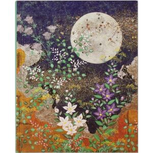 Nagy Őszi Hold Caiet cu copertă cu design floral și lună - Caiete și carnețele