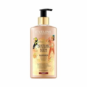 Eveline Cosmetics Brazíliai Testfényes testpermet arany porral, 150ml