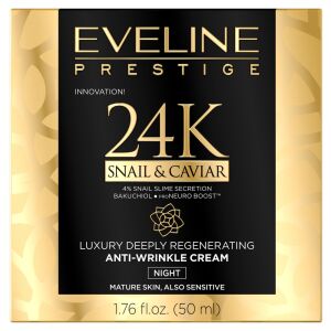 Eveline Cosmetics Lux arckrém 24k arannyal, csiganyálkával és kávéval, éjszakai, 50ml