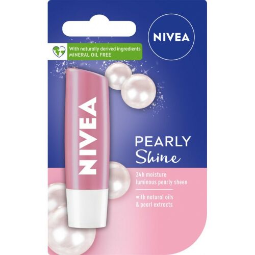 Nivea Pearly Shine Lippenpflege - Leuchtender Perlglanz mit natürlichen Ölen