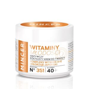 Mincer Pharma Fiatalító Vitaminok 40+ Tápláló Féligzsíros Arckrém No 351, 50ml