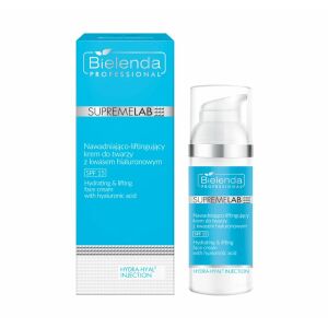 Bielenda SupremeLab Nawilżająco-liftingujący krem do twarzy z kwasem hialuronowym, SPF 15 - Uroda i zdrowie