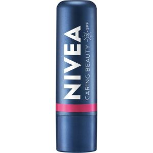 Nivea Caring Beauty Pomadka do ust Pink SPF 30 - Uroda i zdrowie