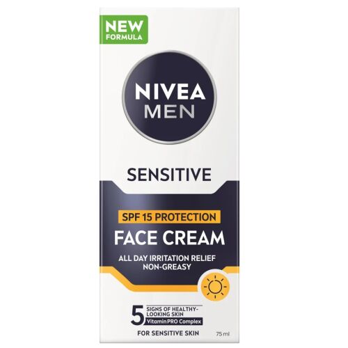 Nivea Men Sensitive Krem do twarzy SPF15, 75ml