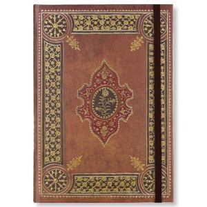 Minifényes Jegyzetfüzet cu copertă decorativă maro și aurie - Caiete și carnețele