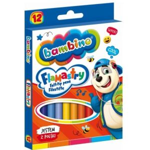 Bambino Set de 12 carioci colorate, ambalaj - Creioane colorate