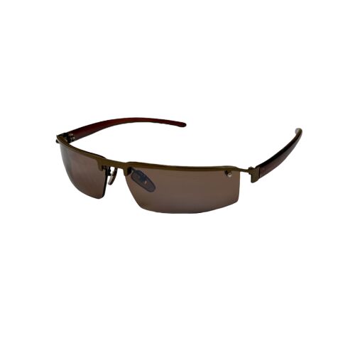 Divatos fémkeretes divatos férfi szemüveg, barna lencsével, kültéri tevékenységekhez, strandra, utcai viseletre alkalmas, elegáns strandkiegészítők, szemüveglencsék nyári tengerparti nyaraláshoz, szabadban való tartózkodáshoz, utazáshoz