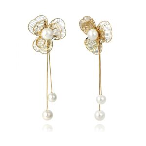 Edelstahlohrringe, 14K vergoldet, mit Ohrstecker, Ecarla, KST3361