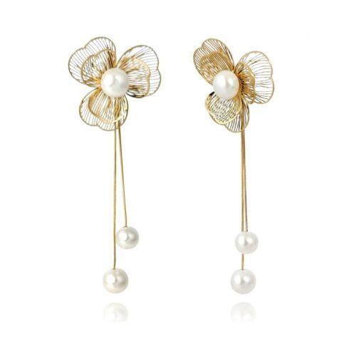 Edelstahlohrringe, 14K vergoldet, mit Ohrstecker, Ecarla, KST3361 130784369