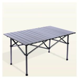Klapptisch, mit Metallrahmen und robuster Platte, kompakt für Camping – 95x56x50 cm, eCarla, SC09SZ