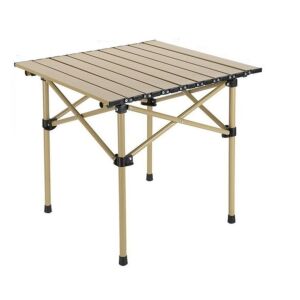 Składany stół, z metalową ramą i wytrzymałym blatem, kompaktowy na kemping – 53x51x50 cm, eCarla, SC10JBR