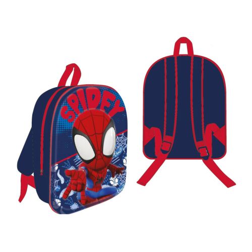 Pókember Spidey Web Out 3D hátizsák, elöl- és hátulnézet - Ovis hátizsák
