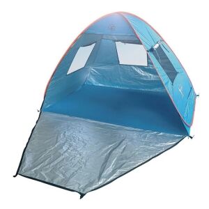 Modrý plážový stan s oknami pre ochranu pred slnkom. - Plážové stany