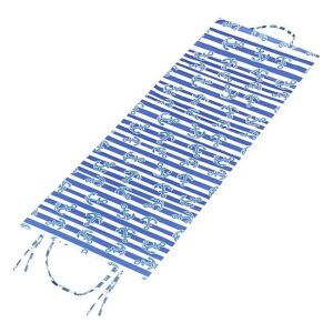 Strandpárna párnával, 180X60cm, kék-Alb 130787735 - Strandcikk