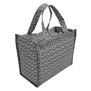 Izotermická čierno-biela chladiaca taška na pláž alebo kemping - Chladiace tašky, chladiace vložky