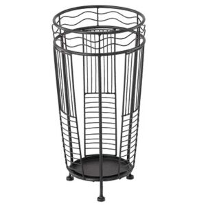 Štvorcový kovový stojan na dáždniky, 25x25x49 cm, čierny 140584177 - Držiaky na dáždniky