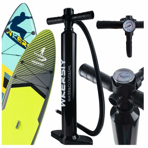 Pompă WKERSY SUP cu placă paddle board, acțiune dublă, 15 PSI