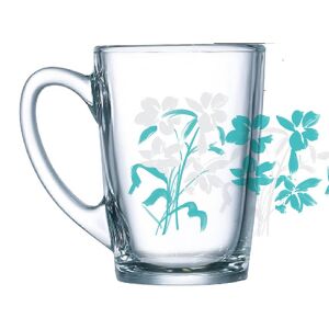 Luminarc New Morning Adelie bögre, 320 ml, átlátszó üveg virágmintával - Luminarc