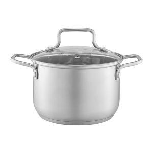 Ambition Hugo Plus 22 cm-es Rozsdamentes Acél Fazék Üvegfedővel - Főzőedény & Sütőedény