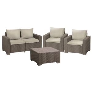 Keter California cappuccino 4 részes kerti bútor szett - Keter