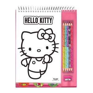 Hello Kitty Malbuch mit 10 Buntstiften. Kreatives Set für Kinder. - Hello Kitty