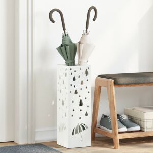 Esernyőtartó Fehér Fém Szabványos Minta Esernyőtartó 130961710 - Esernyőtartó