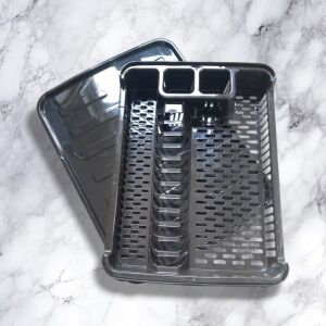 Edényszárító 48X36,5X9,2 cm fekete-ezüst 130795626 - Edényszárító