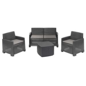 COMO rattan bútor szett – antracit