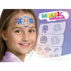 TyToo Mosaic Arcfestő Sablon - Jégkirálynő Minta 130797044 - Arcfesték