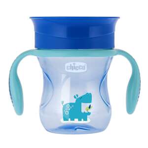 Chicco 360° Perfect Itatópohár 200ml - Víziló #kék 32878294 Itatópohár, pohár - Fedél
