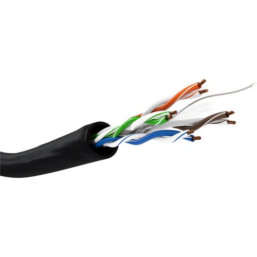 Goobay U/UTP CAT6 Kültéri installációs kábel 100m - Fekete