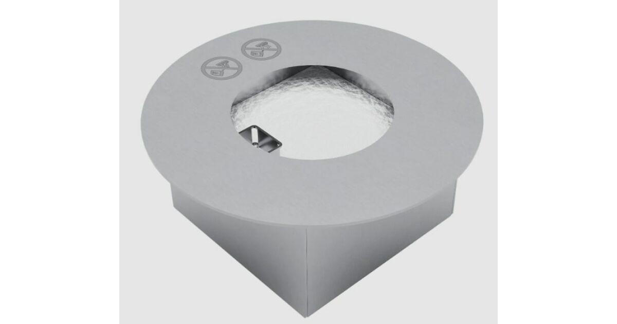 Arzator pe bioetanol / Biosemineu ROTUND, incastrabil, 6,15 x 14,5 cm, rezervor de 340 ml, 2 kW, din otel inoxidabil, cu extinctor, palnie pentru turnare biocombustibil si set de pietricele albe decorative incluse! 130889327