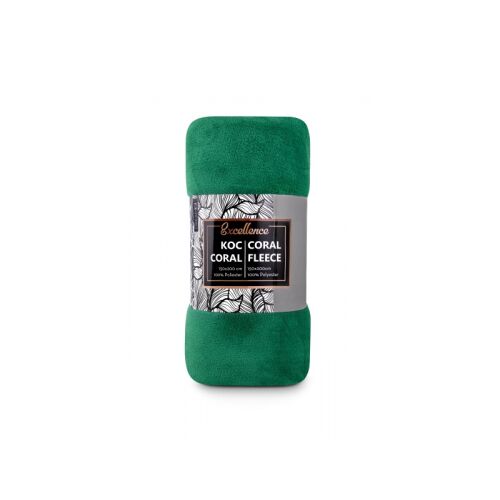 CARBOTEX Supersoft Coral Fleece Takaró 150x200cm Zöld, feltekerve és csomagolva