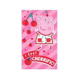 Peppa Pig baba törölköző, 30x50cm, cseresznye mintával - Carbotex