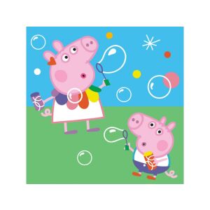 CARBOTEX Prosopel de față Peppa Pig, 30x30cm, prosop moale de bumbac pentru copii - Prosoape de baie, prosoape și prosop de uscare