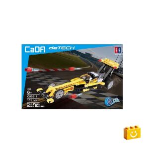Gyorsulási versenyautó építőjáték sárga 130912195 - CaDA