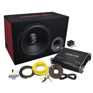 Ground Zero GZ BASS KIT 12.300X-II subwoofer auto cu amplificator, 30cm, incintă ventilată - Subwoofere