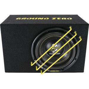 Subwoofer auto Ground Zero GZRB 25SPL de 10 inch în incintă ventilată - Subwoofere