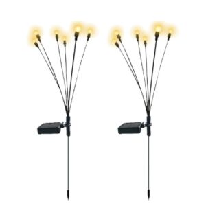 2 db-os LED-es kerti lámpa szett 8 izzóval, meleg fehér fénnyel, IP 65