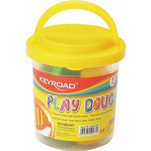 Gyurma KEYROAD, Tészta, 5 szín x 20g és forma/kavics