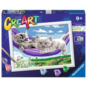 Ravensburger CreArt Kätzchen in Hängematte Malen nach Zahlen Set für Kinder 9+ - Kunst & Hobby