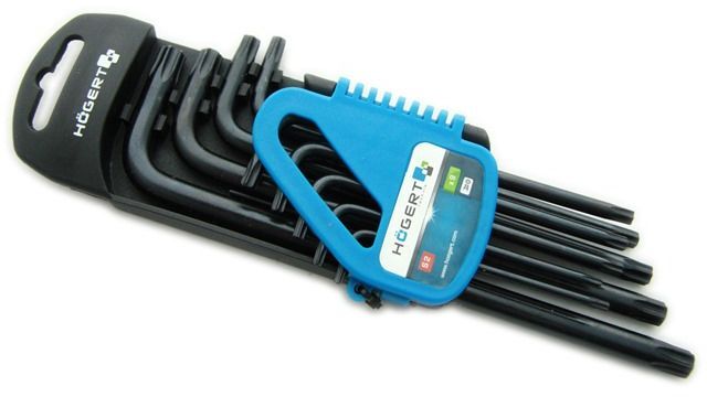 Set chei imbus torx, Hogert, 9 piese, S2, T10-T50