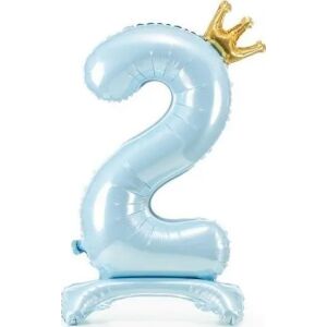 PartyDeco Balon de picior din folie 2 84cm albastru 130918503 - Decoratii si echipamente pentru petreceri